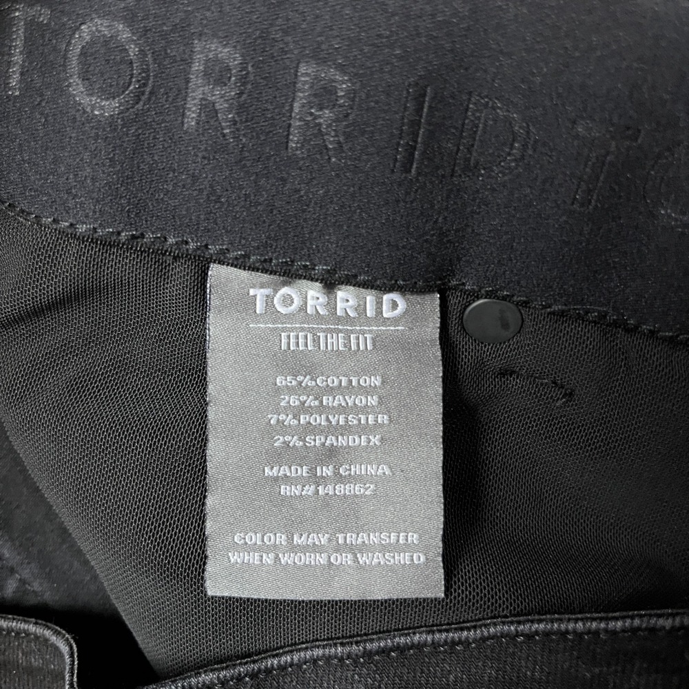 Torid Jeans Womens 14R Black Bombshell Skinny Premium Stretch Denim Pants - Picture 6 of 10